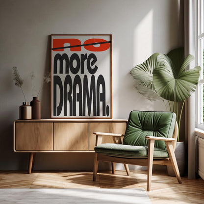 Cuadro Decorativo No More Drama, Frases