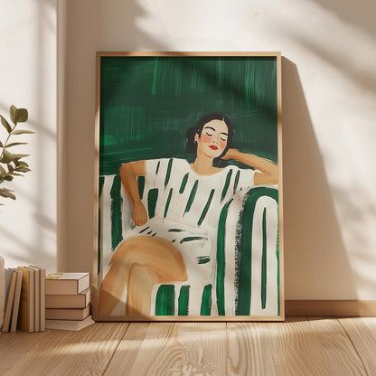 Cuadro Decorativo Abstracto, Marco Natural Ilustraciones modernas