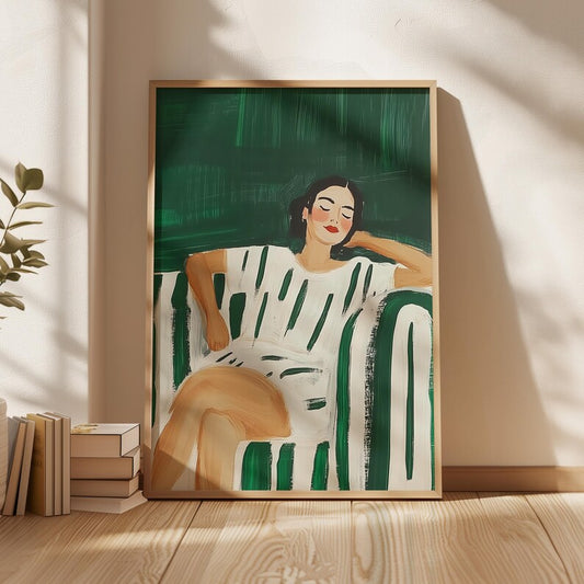 Cuadro Decorativo Abstracto, Marco Natural Ilustraciones modernas