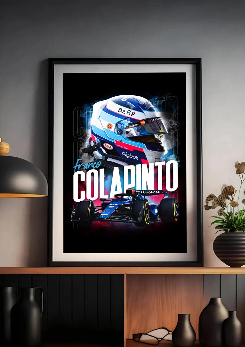 Cuadro Decorativo Póster F1, Fórmula 1, Colapinto III