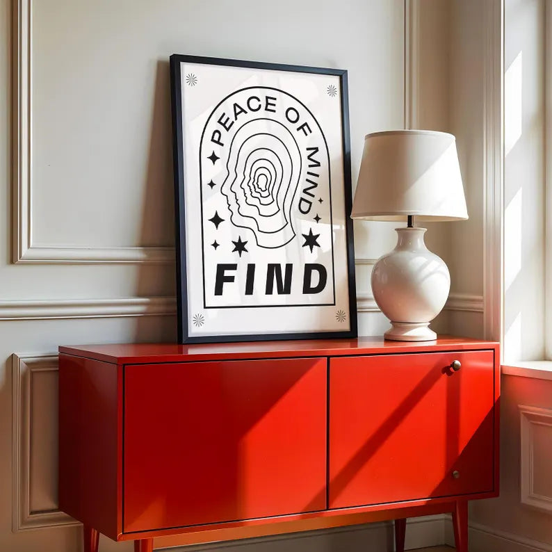 Cuadro Decorativo Póster, Motivación, Find peace of mind