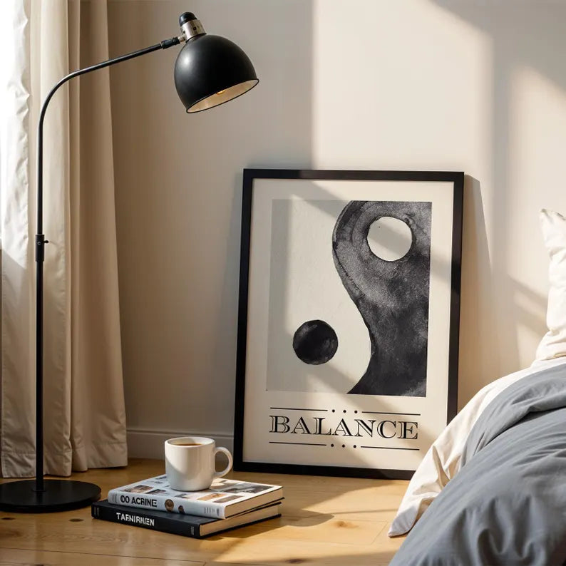 Cuadro Decorativo Póster, Motivación, Balance, Ying y Yang