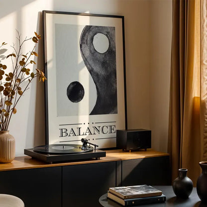 Cuadro Decorativo Póster, Motivación, Balance, Ying y Yang