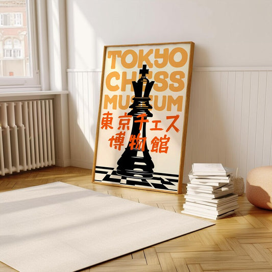 Cuadro Decorativo Póster Ajedrez Tokyo