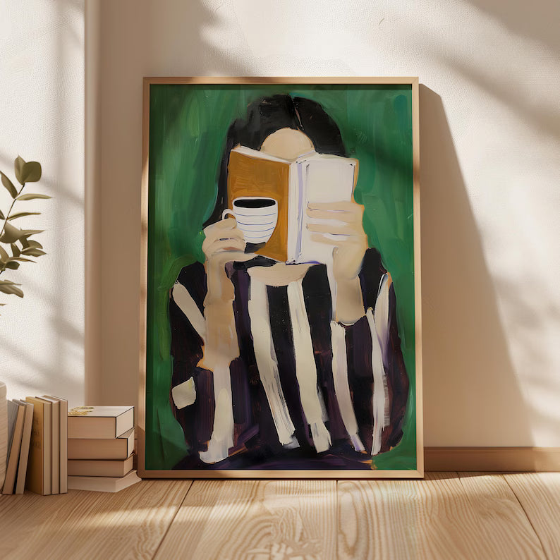 Cuadro Decorativo Abstracto, Marco Natural Ilustraciones modernas