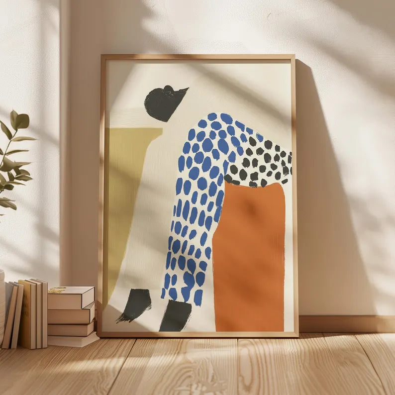 Cuadro Decorativo Abstracto, Marco Natural Ilustraciones modernas