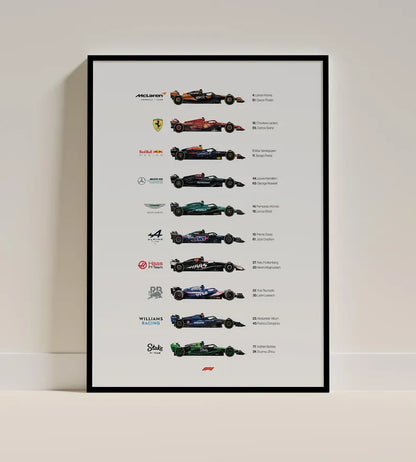 Cuadro Decorativo Póster F1, Fórmula 1, Autos II