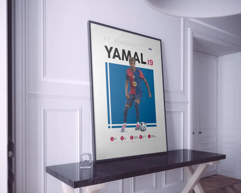Cuadro Decorativo Póster Fútbol, Yamal