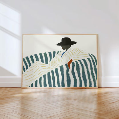 Cuadro Decorativo Abstracto, Marco Natural Ilustraciones modernas