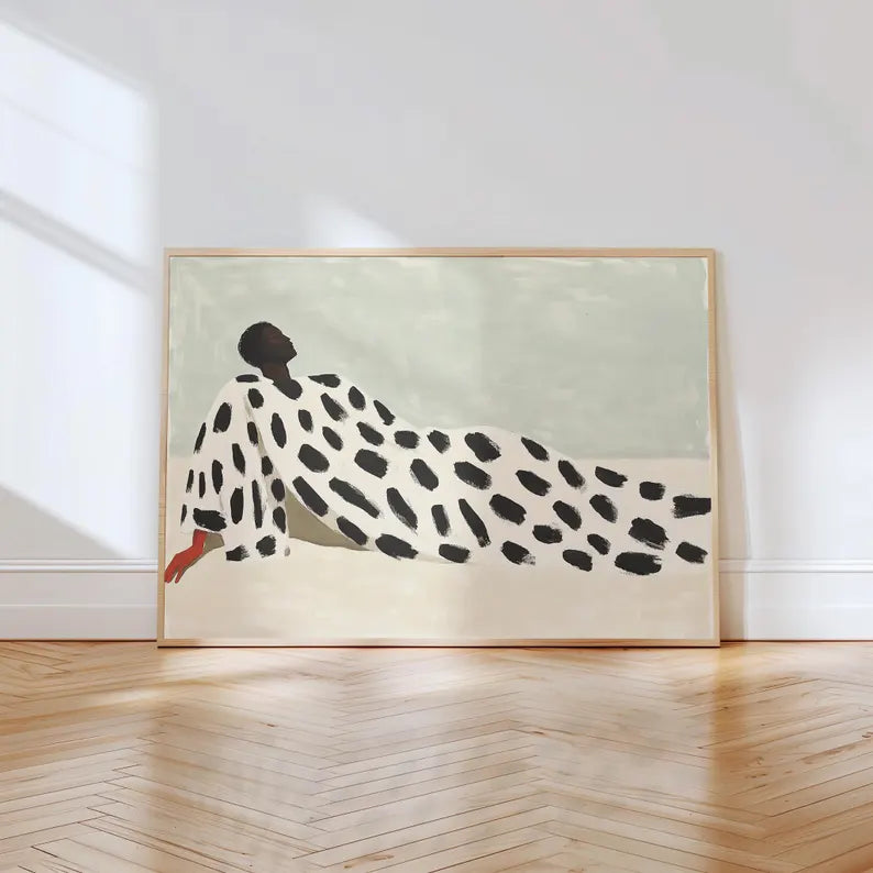 Cuadro Decorativo Abstracto, Marco Natural Ilustraciones modernas
