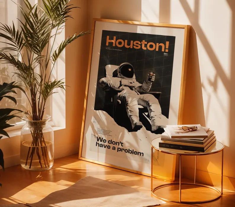 Cuadro Decorativo Póster, Houston, Estamos en problemas