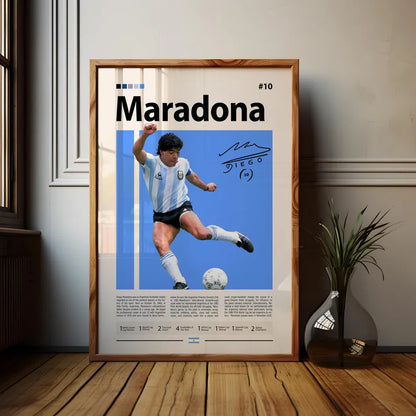 Cuadro Decorativo Póster Fútbol, Maradona