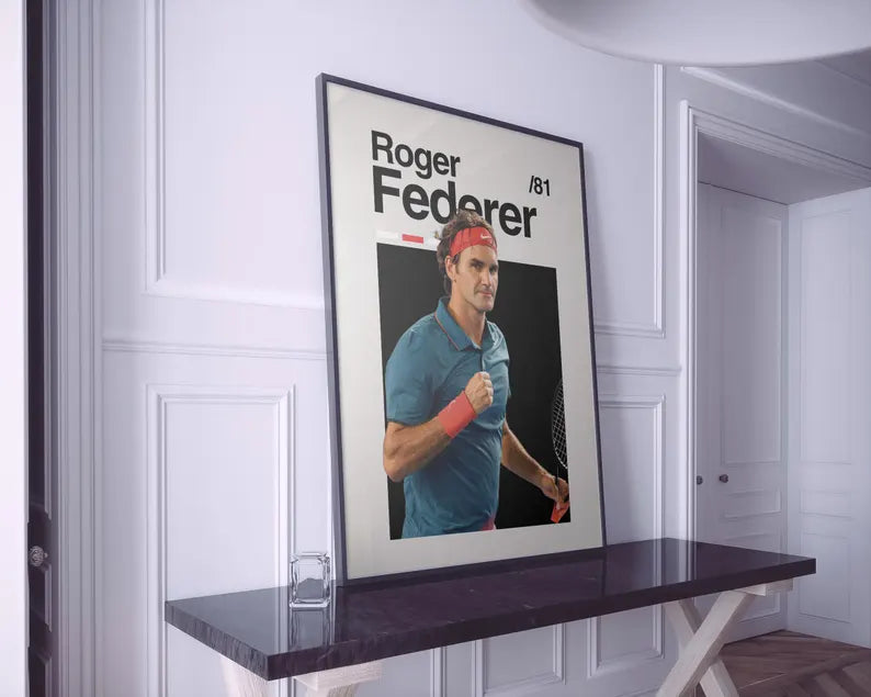 Cuadro Decorativo Póster Tenis, Roger Federer