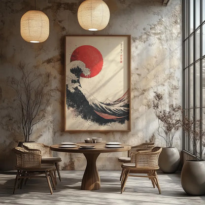 Cuadro Decorativo Póster La gran ola de Kanagawa Japón