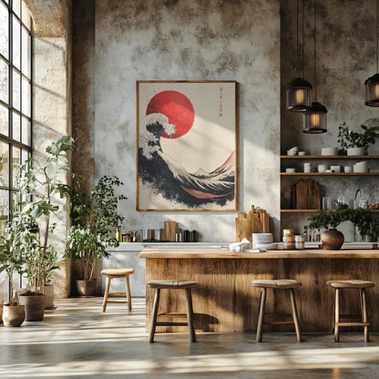 Cuadro Decorativo Póster La gran ola de Kanagawa Japón