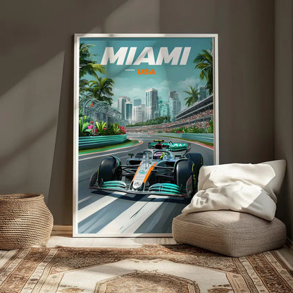 Cuadro Decorativo Póster F1, Fórmula 1, Miami II