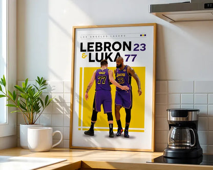 Cuadro Decorativo Póster Basketball Lebron Luka