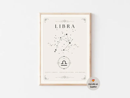 Cuadro Decorativo Póster, Zodiaco Libra VI