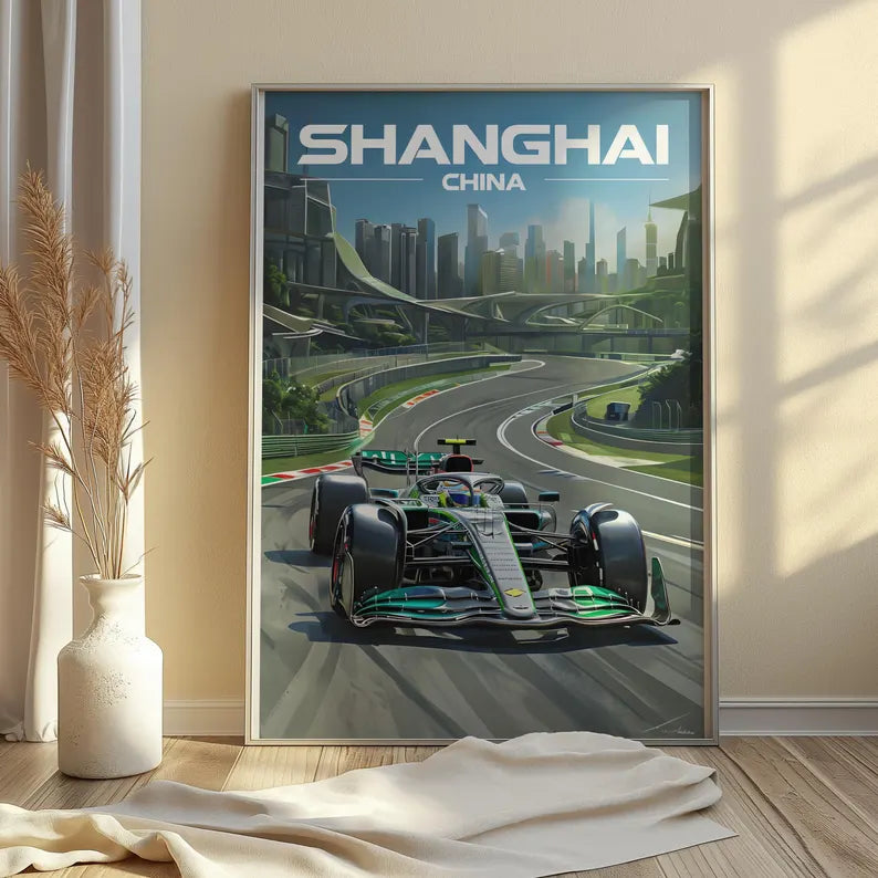 Cuadro Decorativo Póster F1, Fórmula 1, Shangai