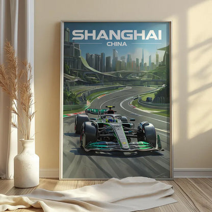Cuadro Decorativo Póster F1, Fórmula 1, Shangai