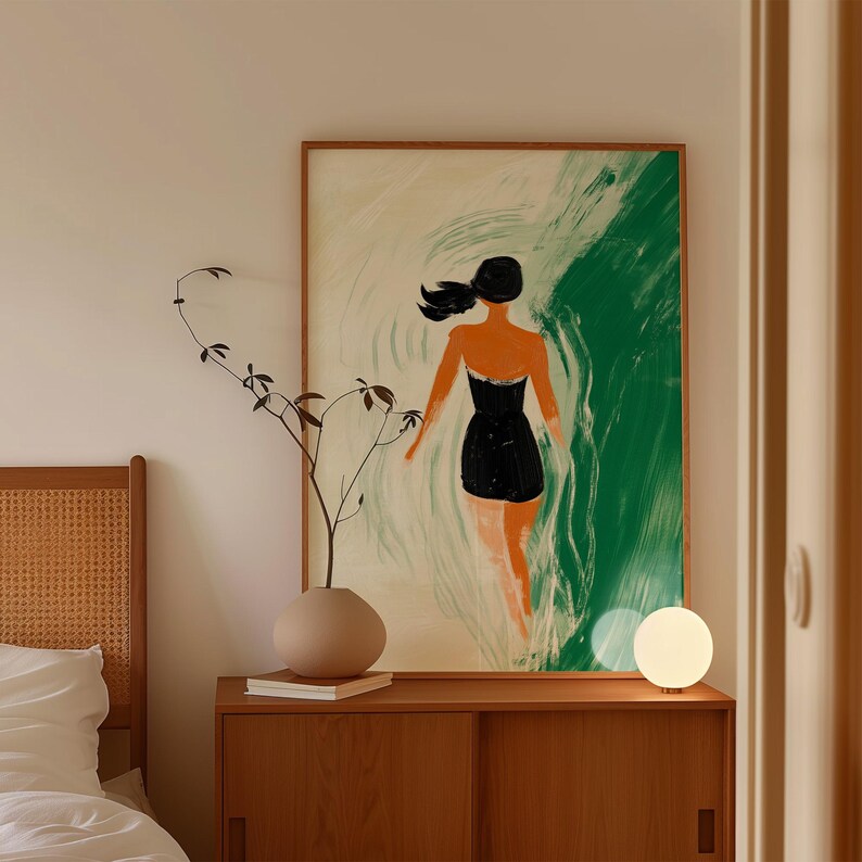 Cuadro Decorativo Abstracto, Marco Natural Ilustraciones modernas