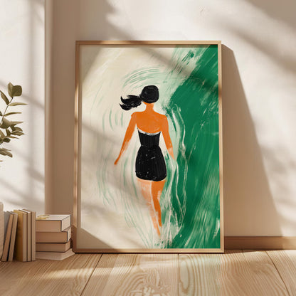 Cuadro Decorativo Abstracto, Marco Natural Ilustraciones modernas