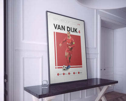 Cuadro Decorativo Póster Fútbol, Van Dijk