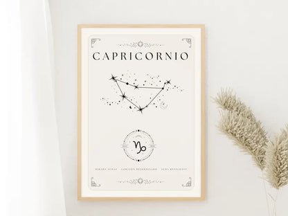Cuadro Decorativo Póster, Zodiaco Capricornio