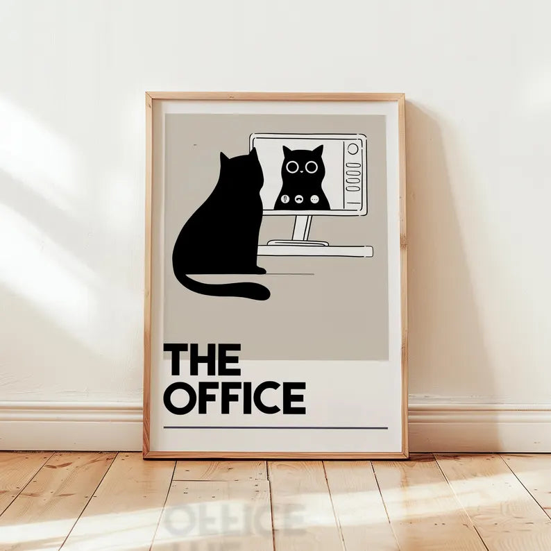 Cuadro Decorativo Póster, Gato, Cat, The Office