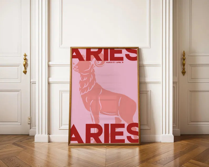 Cuadro Decorativo Póster, Zodiaco Aries IV