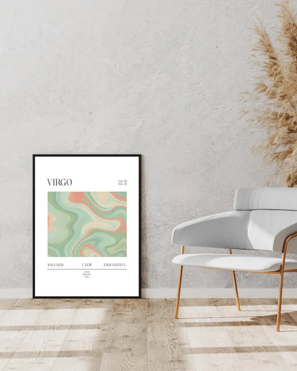 Cuadro Decorativo Póster, Zodiaco Virgo