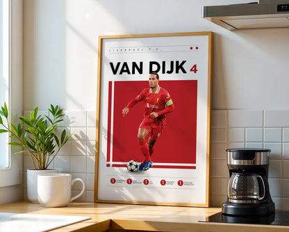 Cuadro Decorativo Póster Fútbol, Van Dijk