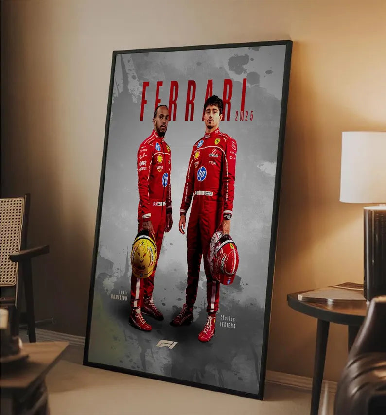Cuadro Decorativo Póster F1, Fórmula 1, Ferrari