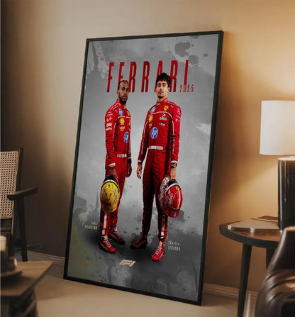 Cuadro Decorativo Póster F1, Fórmula 1, Ferrari