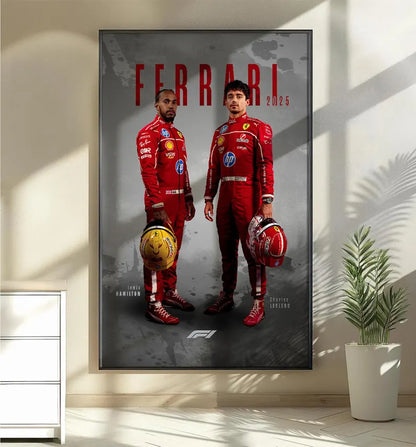 Cuadro Decorativo Póster F1, Fórmula 1, Ferrari