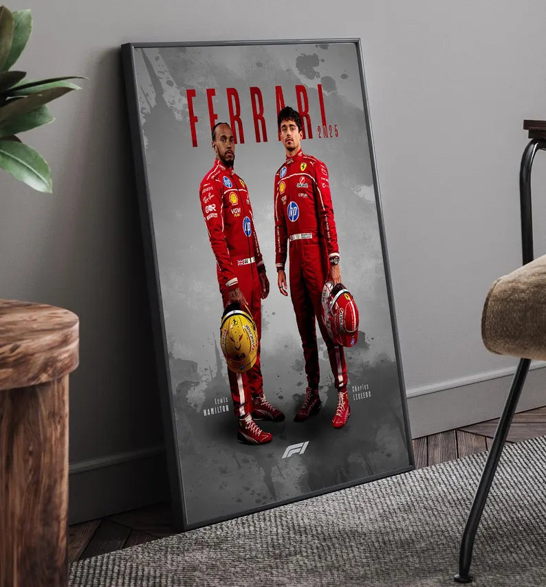 Cuadro Decorativo Póster F1, Fórmula 1, Ferrari