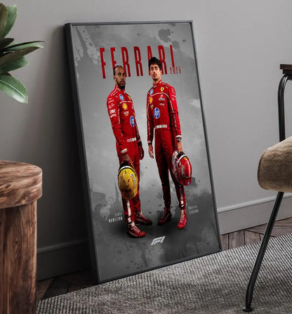 Cuadro Decorativo Póster F1, Fórmula 1, Ferrari