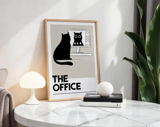 Cuadro Decorativo Póster, Gato, Cat, The Office