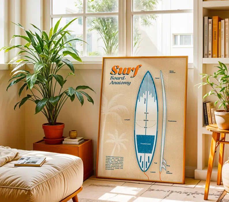 Cuadro Decorativo Surf, Póster, Playa