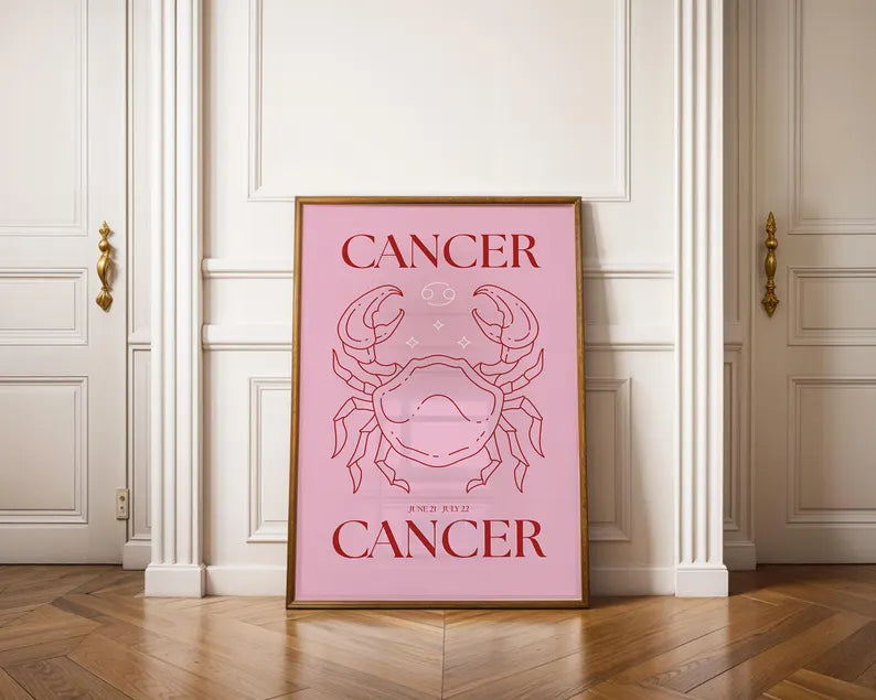 Cuadro Decorativo Póster, Zodiaco, Cáncer