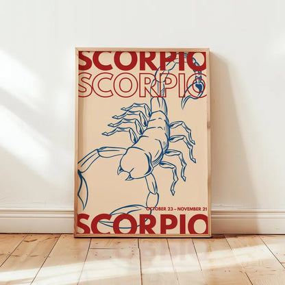 Cuadro Decorativo Póster, Zodiaco, Escorpio