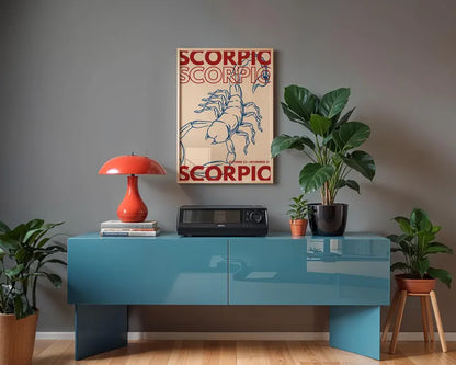 Cuadro Decorativo Póster, Zodiaco, Escorpio