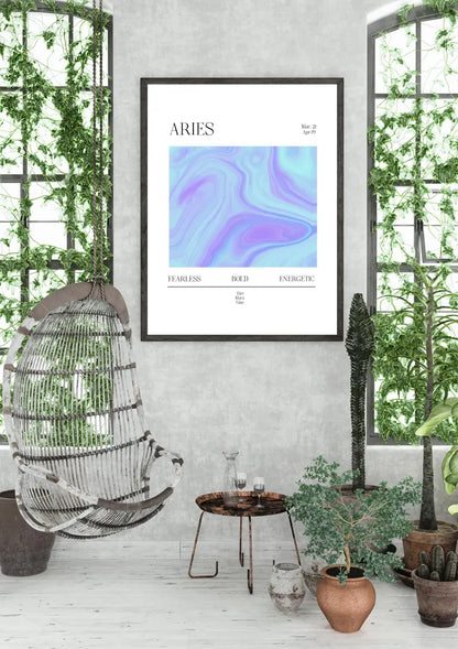 Cuadro Decorativo Póster, Zodiaco, Aries