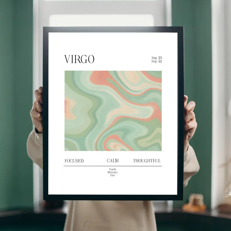 Cuadro Decorativo Póster, Zodiaco Virgo