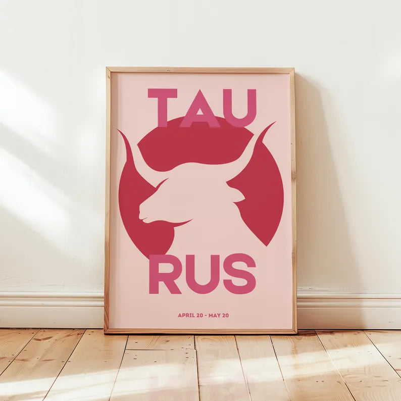 Cuadro Decorativo Póster, Zodiaco, Tauro
