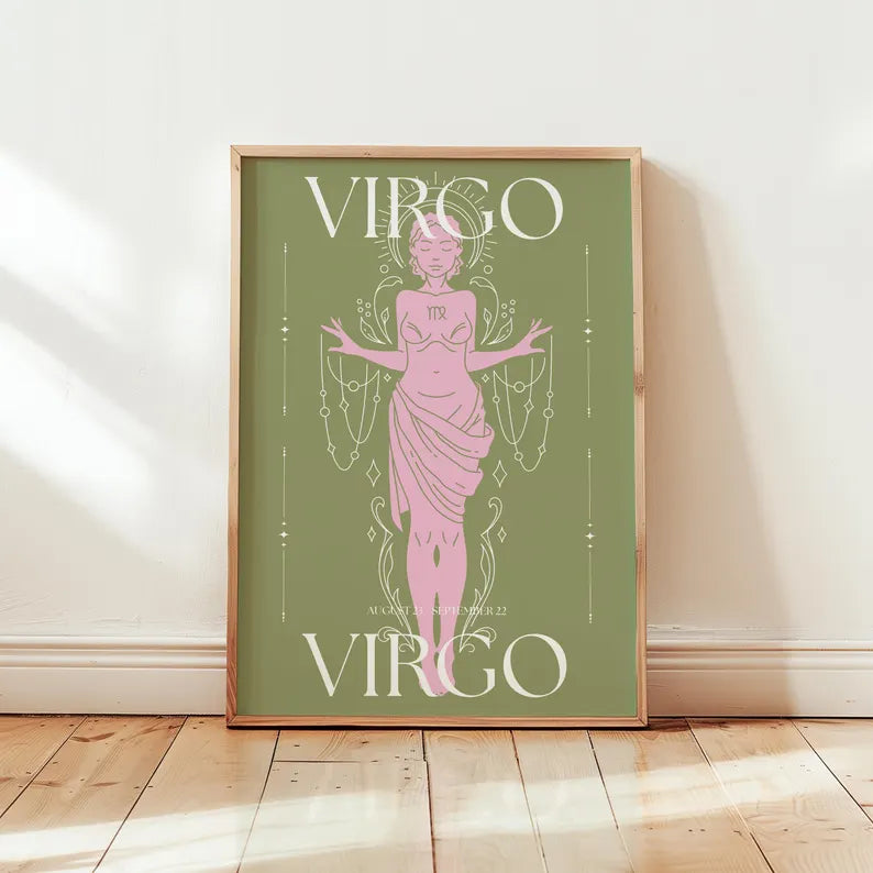 Cuadro Decorativo Póster, Zodiaco, Virgo