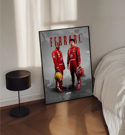 Cuadro Decorativo Póster F1, Fórmula 1, Ferrari