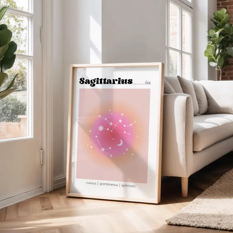 Cuadro Decorativo Póster, Zodiaco, Sagitario II