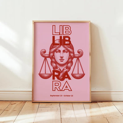 Cuadro Decorativo Póster, Zodiaco, Libra