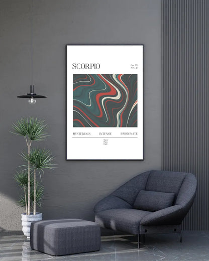Cuadro Decorativo Póster, Zodiaco Escorpio V